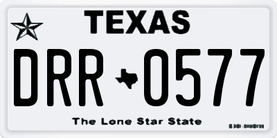 TX license plate DRR0577