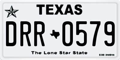 TX license plate DRR0579