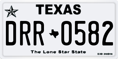 TX license plate DRR0582