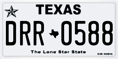 TX license plate DRR0588