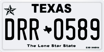 TX license plate DRR0589