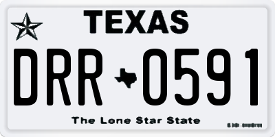 TX license plate DRR0591