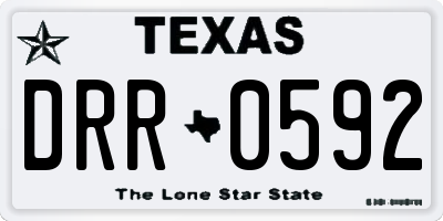 TX license plate DRR0592