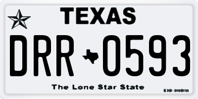 TX license plate DRR0593