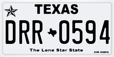 TX license plate DRR0594