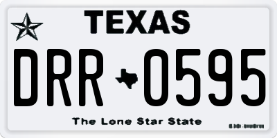 TX license plate DRR0595
