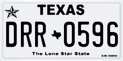 TX license plate DRR0596