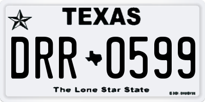 TX license plate DRR0599