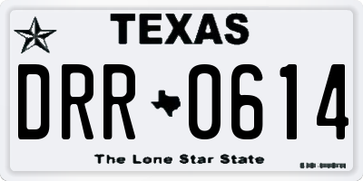 TX license plate DRR0614