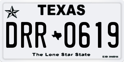 TX license plate DRR0619