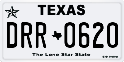 TX license plate DRR0620