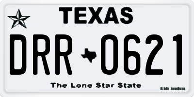 TX license plate DRR0621