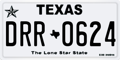 TX license plate DRR0624