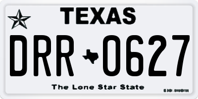 TX license plate DRR0627