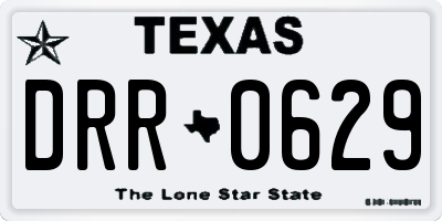 TX license plate DRR0629