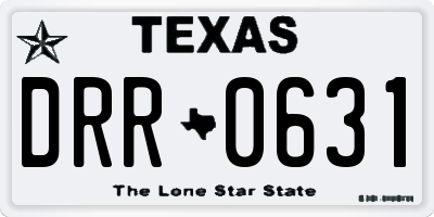 TX license plate DRR0631