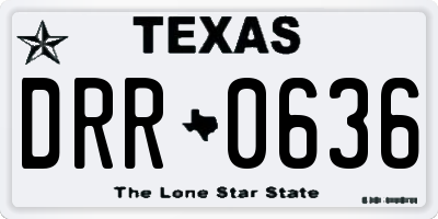 TX license plate DRR0636
