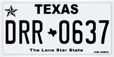 TX license plate DRR0637