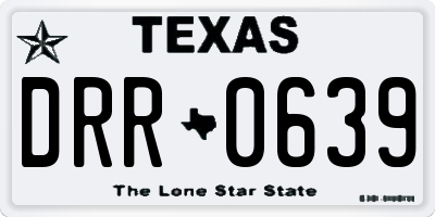 TX license plate DRR0639