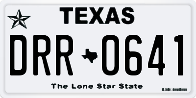 TX license plate DRR0641