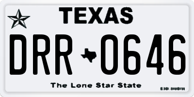 TX license plate DRR0646