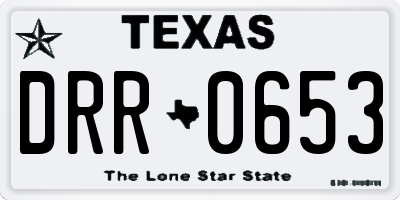 TX license plate DRR0653