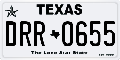 TX license plate DRR0655