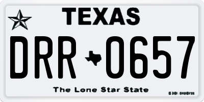 TX license plate DRR0657