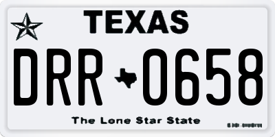 TX license plate DRR0658