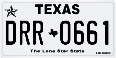 TX license plate DRR0661