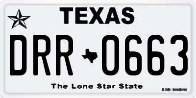 TX license plate DRR0663
