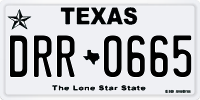 TX license plate DRR0665