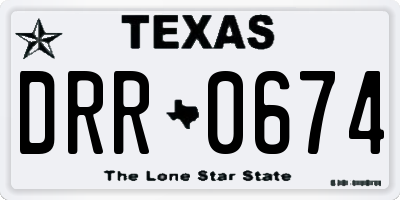 TX license plate DRR0674