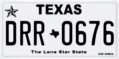 TX license plate DRR0676