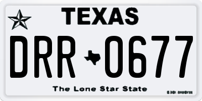 TX license plate DRR0677