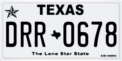 TX license plate DRR0678