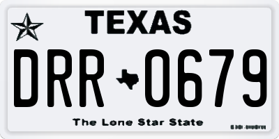 TX license plate DRR0679