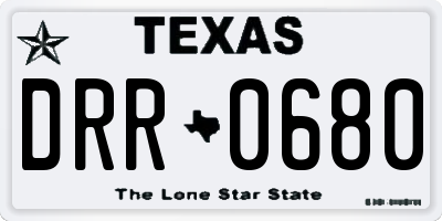 TX license plate DRR0680