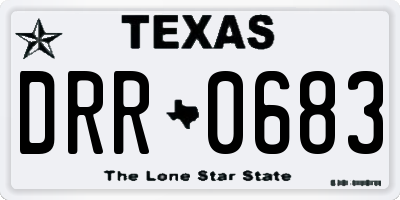 TX license plate DRR0683