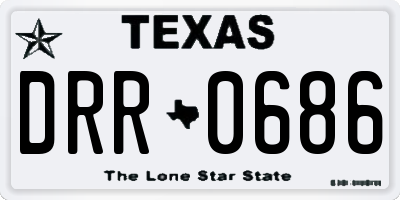 TX license plate DRR0686