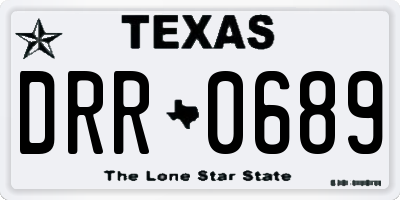 TX license plate DRR0689