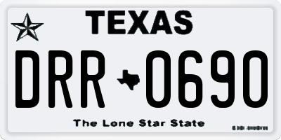 TX license plate DRR0690
