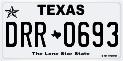 TX license plate DRR0693