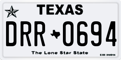 TX license plate DRR0694