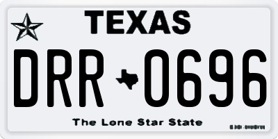 TX license plate DRR0696