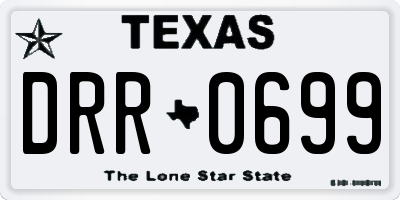 TX license plate DRR0699