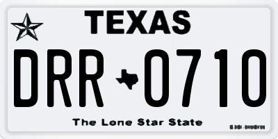 TX license plate DRR0710