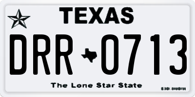 TX license plate DRR0713