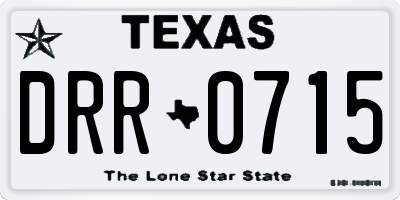 TX license plate DRR0715