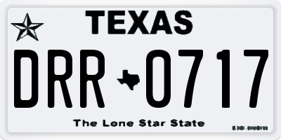 TX license plate DRR0717